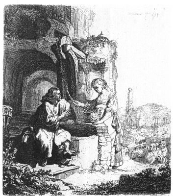 Christ and the Woman of Samaria, Among Ruins